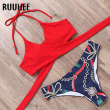 Load image into Gallery viewer, RUUHEE Bikini Set Swimsuit Swimwear redline 2019