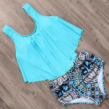 Load image into Gallery viewer, RUUHEE Bikini 2019 Swimwear Women High Waist Tankini Bikini Set