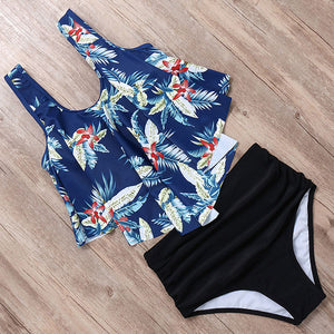 RUUHEE Bikini 2019 Swimwear Women High Waist Tankini Bikini Set